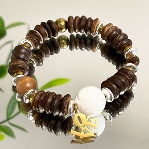 Boho style Bracelet ✨heart tiger eye stone ✨❤️